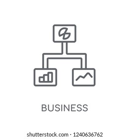 Business analytics graphics linear icon. Modern outline Business analytics graphics logo concept on white background from Business and analytics collection.