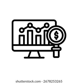 Business Analytics-Symbolzeile - Vektorgrafik