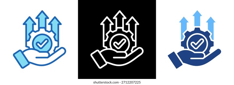 Business Analytics Symbol dreifachVektorgrafik