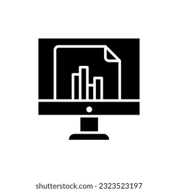 Business analytics icon vector. Data analysis illustration sign. data science symbol. profit graph logo.