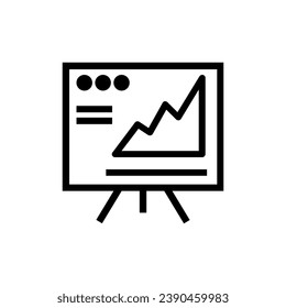 Business analytics icon vector. Data analysis illustration sign. data science symbol. profit graph logo.