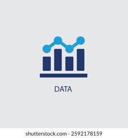 Business analytics icon vector. Data analysis illustration sign. data science symbol. profit graph logo