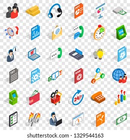 Business analytics icons set. Isometric style of 36 business analytics vector icons for web for any design