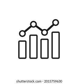 Business analytics infographic, diagram, linear black icon. Vector illustration.