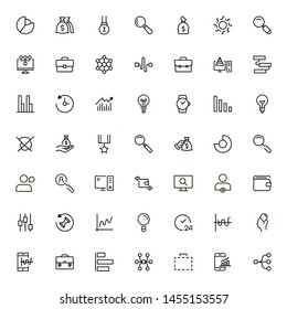 Business analytics line icon set. Collection of high quality black outline logo for web site design and mobile apps. Vector illustration on a white background
