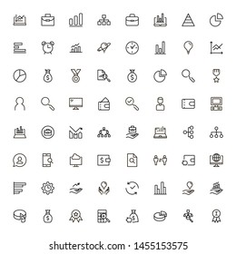 Business analytics line icon set. Collection of high quality black outline logo for web site design and mobile apps. Vector illustration on a white background