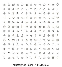 Business analytics line icon set. Collection of high quality black outline logo for web site design and mobile apps. Vector illustration on a white background