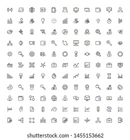 Business analytics line icon set. Collection of high quality black outline logo for web site design and mobile apps. Vector illustration on a white background