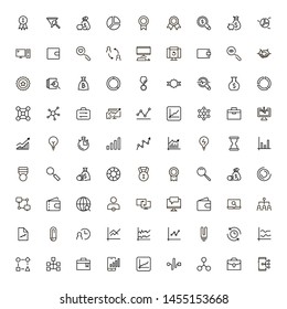 Business analytics line icon set. Collection of high quality black outline logo for web site design and mobile apps. Vector illustration on a white background