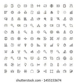 Business analytics line icon set. Collection of high quality black outline logo for web site design and mobile apps. Vector illustration on a white background