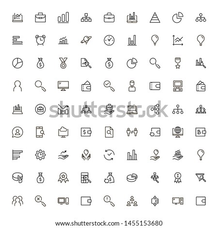 Business analytics line icon set. Collection of high quality black outline logo for web site design and mobile apps. Vector illustration on a white background