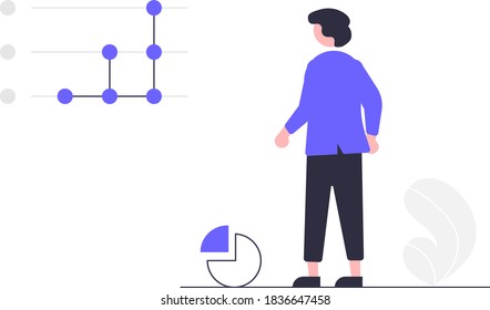 Business analytics man presentation in office 