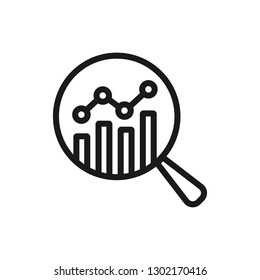 business analytics. minimal thin line web icon. simple vector illustration outline. concept for infographic, website or app.