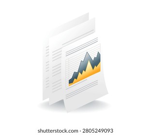 Business Analytics Report With Financial Growth Chart