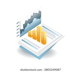 Business Analytics Report with Growth Charts illustration
