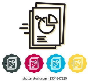 Business Analytics Report Icon as EPS 10 file