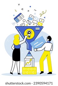 Business analytics vector illustration. Strategic planning sets foundation for business growth Research provides valuable insights into market dynamics and consumer preferences The business analytics