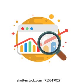 Business Analytics.Vector modern design illustrative icon