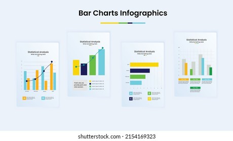 Business analyze Statistical bar infographic design
