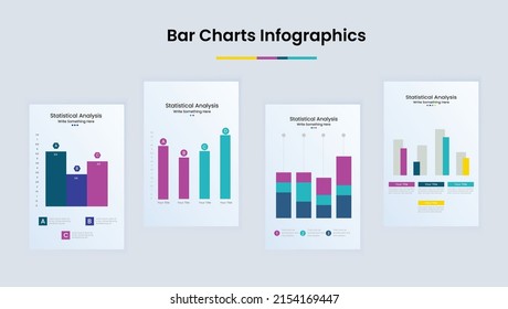 Business analyze Statistical bar infographic design