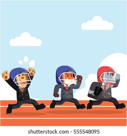 business animal competing when running