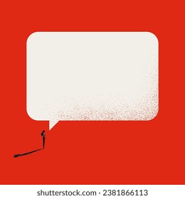 Business announcement or message minimal illustration. Symbol of speech bubble. Concept eps10 vector with copy space.