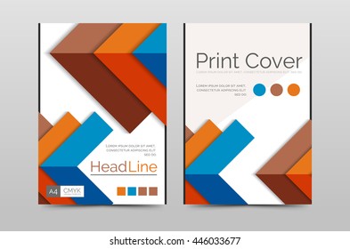 Business annual report brochure cover vector template, A4 size, Leaflet or web abstract geometric background, Poster magazine, Flyer layout