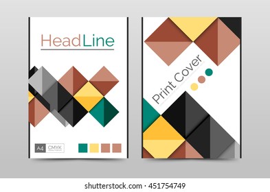 Business annual report brochure cover vector template, A4 size, Leaflet or web abstract geometric background, Poster magazine, Flyer layout