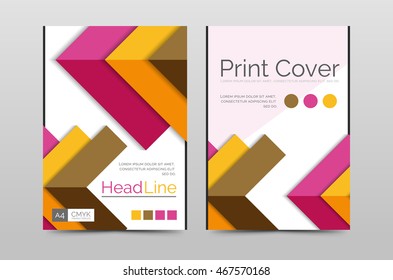 Business annual report brochure cover vector template, A4 size, Leaflet or web abstract geometric background, Poster magazine, Flyer layout