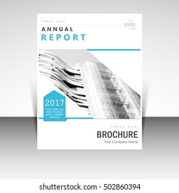 Business annual report brochure design vector illustration. Business presentation, poster, cover, booklet, banner, leaflet, flyer, newsletter, magazine, publication, landing page layout template