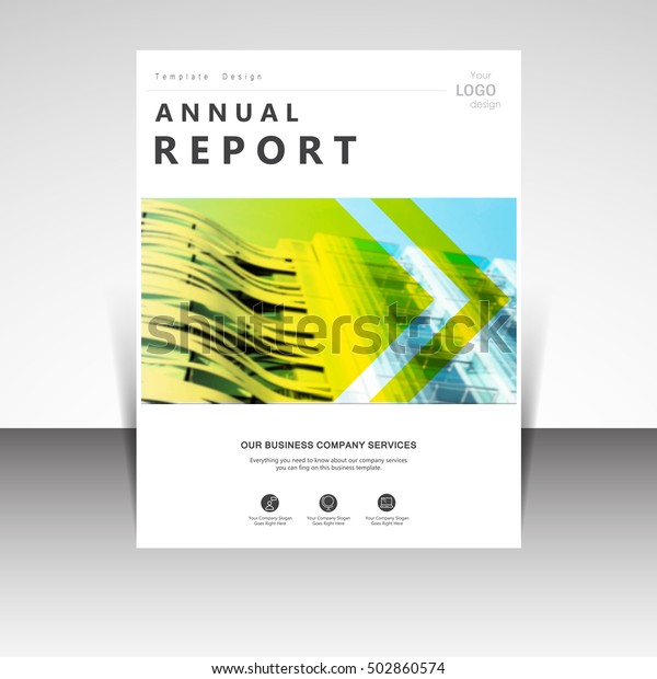 Business Annual Report Brochure Design Vector Stock Image