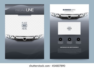 Relatório anual de negócios folheto modelo modelo modelo modelo de carro vetor, capa de folheto apresentação moderna para o carro poster revista, layout em tamanho A4