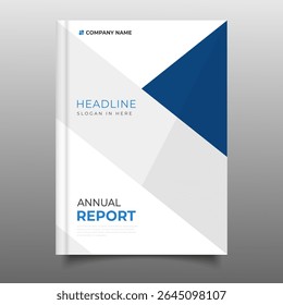 business annual report cover book template flyer brochure triangle design
