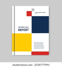 business annual report cover design Bauhaus theme vector eps 10