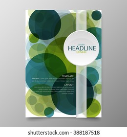 Business annual report cover template design.Geometric circle abstract background.Layout in A4 size