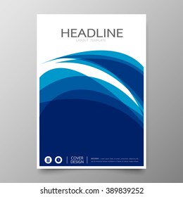 Business annual report cover template design.Geometric curve abstract background.Layout in A4 size