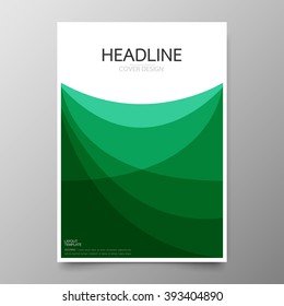 Business annual report cover template design.Geometric curve abstract background.Layout in A4 size
