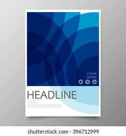 Business annual report cover template design.Geometric curve abstract background.Layout in A4 size 