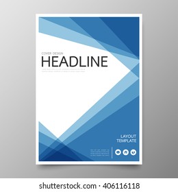 Business annual report cover template design.Geometric triangle abstract background.Layout in A4 size