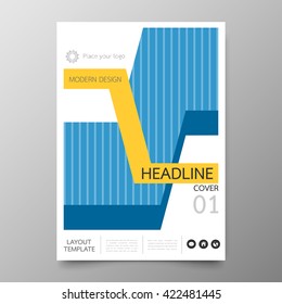 Business annual report cover template design.Geometric line abstract background.Layout in A4 size
