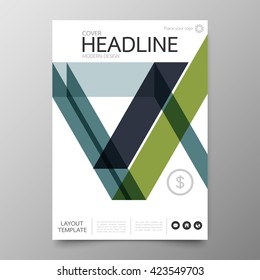 Business annual report cover template design.Geometric line abstract background.Layout in A4 size