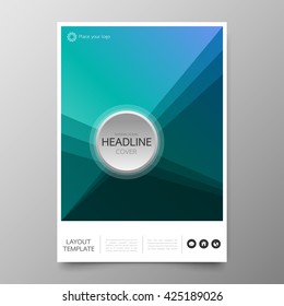 Business annual report cover template design.Geometric circle abstract background.Layout in A4 size