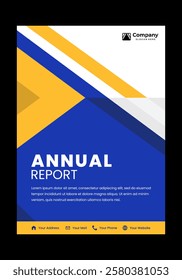 Business annual report design with modern and simple style