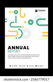 Business annual report design with modern and simple style