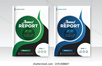 Business Annual Report Flyer Presentation Modern template. A4 brochure cover design.