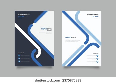 business annual report flyer template cover design