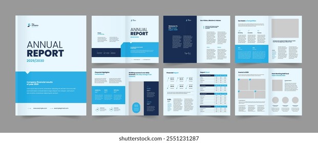 Business Annual Report Layout And Annual Report Template