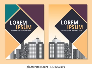 Business annual report modern template a4 flat design flyer