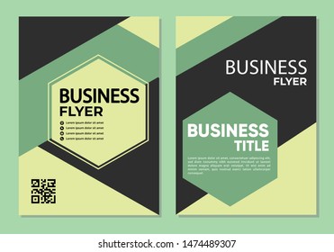 Business annual report modern template a4 flat design flyer