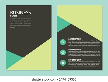 Business annual report modern template a4 flat design flyer